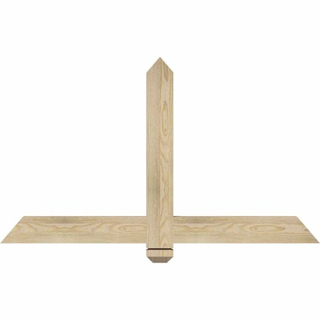 Ekena Millwork Eugene Rough Sawn Timber Gable Bracket, Douglas Fir, 48"W x 28"H x 2"D x 4"F, 14/12 Pitch GBW048X28X0204EUG00RDF
